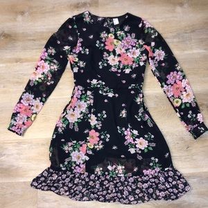 H&M Floral Long Sleeve Dress
